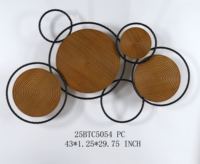 Décoration murale en bois faite à la main, vente en gros, accent décoratif pour la maison, 109,22*3,18*75,57CM, décoration murale vintage en métal pour la maison, luxe
