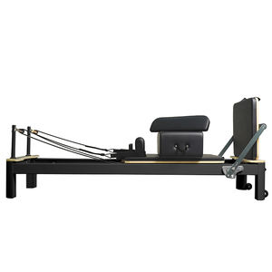 <span class=keywords><strong>Reformer</strong></span> Pilates Wavar en alliage d'aluminium entièrement noir avec accessoires complets, prix avantageux, qualité supérieure - Product Image 1