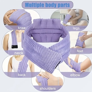 Coussin chauffant pour le cou au micro-ondes, enveloppement thérapeutique chaud/froid lesté pour soulager les douleurs au cou et aux épaules, compresse chauffante douce et lavable - Product Image 5