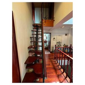 Escalera Recta de Lujo Prima para Interiores, Peldaños de Vidrio Templado, Barandilla de Acero Inoxidable, Escaleras para Loft - Product Image 1
