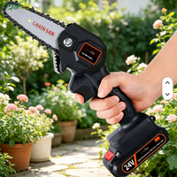 Draagbare 24V snoerloze mini-kettingzaag, 4-inch elektrische handzaag met oplaadbare batterij voor het snoeien van struiken en bomen