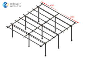 Kayo <span class=keywords><strong>prix</strong></span> d'usine cadre et support d'<span class=keywords><strong>abri</strong></span> de <span class=keywords><strong>voiture</strong></span> <span class=keywords><strong>solaire</strong></span> charge de neige élevée <span class=keywords><strong>abri</strong></span> de <span class=keywords><strong>voiture</strong></span> en forme d'acier galvanisé à chaud charge de vent <40 m/s - Product Image 3