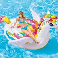 Île flottante gonflable Intex Mega Unicorn (57291EP) 99 po de long x 64 po de large x 57 po de haut, capacité maximale de 440 lb avec motif licorne