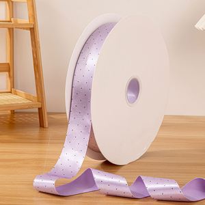 Ruban en acétate à pois de 2,5 cm/4 cm de qualité supérieure pour fleuristes, emballage cadeau haut de gamme, 100 yards/rouleau - Product Image 5
