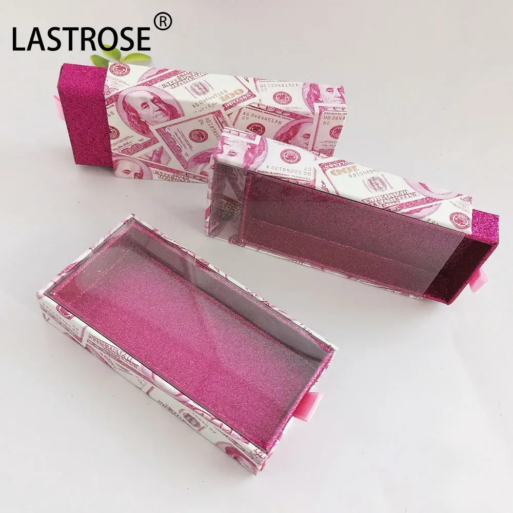 popular eye lash cases private label 3d mink lash box packaging OEM mink eyelashes money box case and packaging