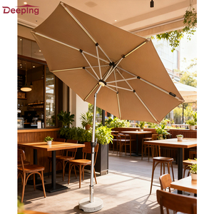 Glamping Chaises d'extérieur <span class=keywords><strong>pour</strong></span> café Parapluies Jardin Restaurant <span class=keywords><strong>Table</strong></span> <span class=keywords><strong>de</strong></span> pique-nique commerciale <span class=keywords><strong>Parasol</strong></span> <span class=keywords><strong>parasol</strong></span> avec lumière - Product Image 2