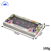 Emballage de barre de chocolat Schokolade chocolat personnalisé avec emballage d'affichage de barre de chocolat au lait de pétales de rose dans la boîte
