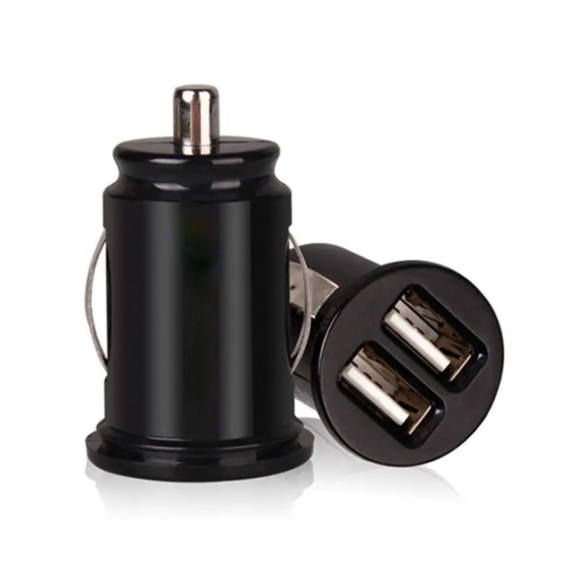 Dual USB Car Charger 1A 5V 2 Port Cigarette Lighter USB Power Adapter Fast Charging Car Phone Charger for All Smart Phones