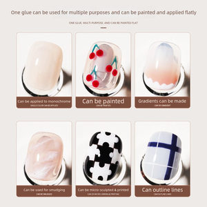 طلاء أظافر جل هلامي صلب 8-16 لونًا جل ملون أظافر شفاف شبه شفاف لتلوين الأظافر المتدرج والطبقات - Product Image 3