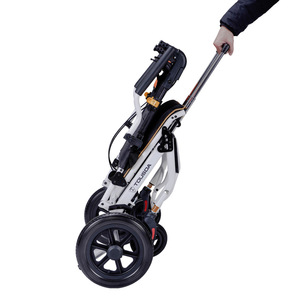 Fauteuil roulant pliable Tousda en alliage d'aluminium léger pour personnes âgées, aide à la mobilité pour les voyages, avec quatre roues et siège réglable - Product Image 4