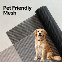Moustiquaire de fenêtre moderne en polyester, résistante, anti-animaux, sécurité renforcée, anti-chats pour patio
