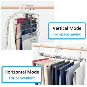 Groothandel Multifunctionele Magic Broekrek Jean Hangers Metalen Kleding Sjaal <span class=keywords><strong>Hanger</strong></span> Organizer Voor Kleding - Product Image 2