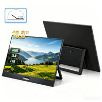 Moniteur portable 13,3 pouces 2K 2560x1440 IPS 100% sRGB USB C Écran externe pour MacBook