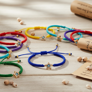 Pulseras de macramé de colores surtidos Pedido mínimo 12 piezas Accesorios de cuerda de moda - Product Image 3