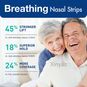 Bandes nasales respirantes anti-ronflement avec logo personnalisé, sans médicament, pour soulager la congestion, favoriser le confort du sommeil en cas de rhume et d'allergies, bande adhésive nasale pour le sommeil - Product Image 5