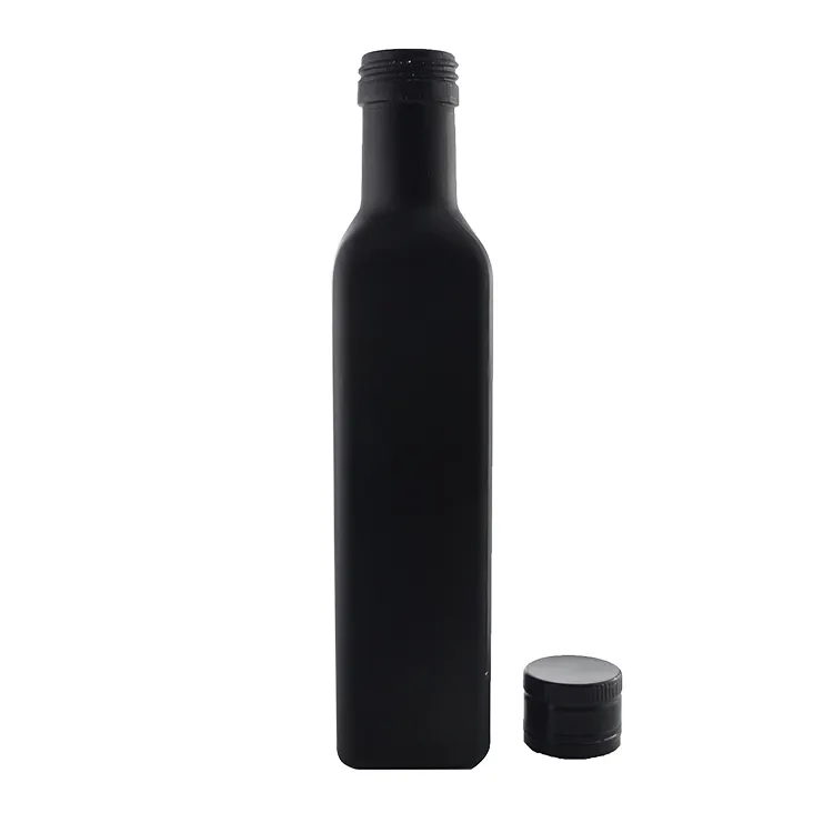 مخصص Botellas دي Aceite دي أوليفا ماتي الأسود 250 مللي 500 مللي فارغة ساحة الطبخ الزيتون زجاجات من الزجاج البترولي