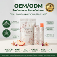 Bâtonnets de gelée de collagène à presser, collagène de poisson à faible poids moléculaire, acide hyaluronique, biotine, pour l'éclat de la peau, prêts à être expédiés, marque privée