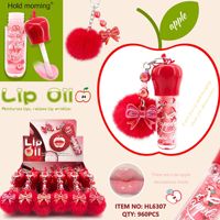 Nieuwe hanger Pluizige bal Kleurmake-up Fruit smaak Bedauwde lipglazuur Spiegelachtige volle lippen Hydraterende Langdurige look Jonger