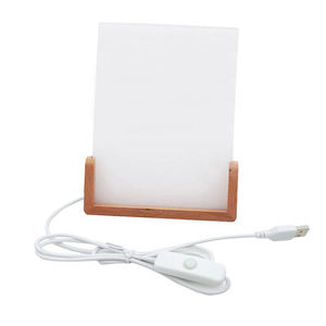 Best Selling Qualisub LED Light USB <strong>8x6</strong>" Acrylic <strong>Photo</strong> <strong>Frame</strong> with Wood Bottom Sublimation Acrylic <strong>Photo</strong> <strong>Frame</strong> Blanks - Product Image 1