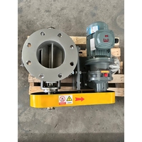 Vanne rotative à transmission par chaîne série VCD industrielle DN150-DN500, Alimentateur rotatif à clapet en acier inoxydable SS304 pour système de transport pneumatique