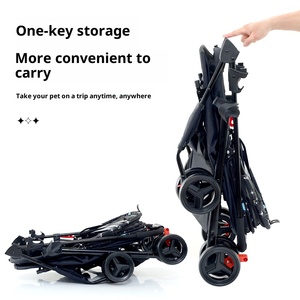 <span class=keywords><strong>Panier</strong></span> de rangement grande capacité, poussette pliable légère à 4 roues <span class=keywords><strong>pour</strong></span> animaux de compagnie, réglable et imperméable <span class=keywords><strong>pour</strong></span> chats et chiens - Product Image 2