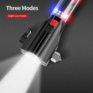 CITICITY Multifunction Aluminum Work <b>Light</b> Powerful <b>LED</b>&COB Flashlight Red-Blue Flashing <b>Rechargeable</b> USB - Product Image 4