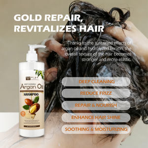 Shampoo hydratant à l'huile d'argan de qualité supérieure 500 ml contenant des extraits de plantes <span class=keywords><strong>pour</strong></span> <span class=keywords><strong>cheveux</strong></span> secs, aide à renforcer les <span class=keywords><strong>cheveux</strong></span> faibles et cassants, marque privée - Product Image 5