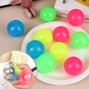 Glow in the Dark Sticky Balls Fluorescent Washable Ceiling Stress Relief Sensory Toys Soft Colorful Squishy <strong>Globbles</strong> for Kids - Product Image 4