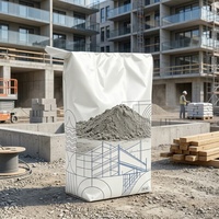 Sac en toile tissée plastique résistant aux déchirures, taille personnalisée, étanche à l'humidité, en PP/PE, pour l'emballage du ciment et du mortier sec