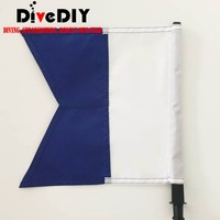 Drapeau de plongée Alpha, drapeau de bateau en nylon/PVC, étanche, qualité marine, pour la sécurité de la plongée, équipement de plongée tendance, plusieurs tailles