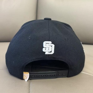 Bán Buôn Miễn Phí Mẫu Polyester Có Cấu Trúc Màu Đen Đồng Bằng Người Đàn Ông Snapback Mũ Bóng Chày Một Khung <span class=keywords><strong>5</strong></span> Bảng Điều Chỉnh Tùy Chỉnh Mũ Thêu - Product Image 5