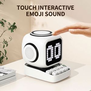 2026 New Portable <b>Cube</b> Wireless Speaker with Screen Time Display Alarm Clock Touch-<b>activated</b> Sound Feedback Function - Product Image 2