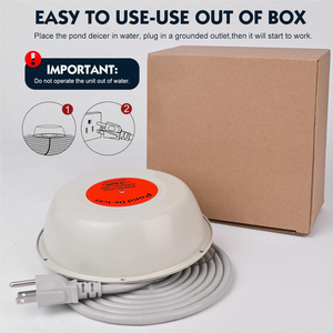 <b>Pond</b> De-Icer Thermostatically Controlled Automatic Shut-off 1000 Watt Floating Outdoor <b>Pond</b> De-icer <b>Heater</b> for Outdoor <b>ponds</b> - Product Image 3