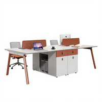 Nuevo Producto: Escritorio de Oficina Moderno de Alta Gama con Múltiples Asientos, Mueble de Almacenamiento de Gran Capacidad y Personalización de Logotipo