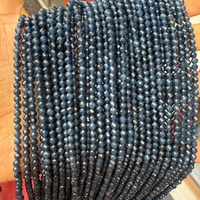 Perles facettées en saphir, rubis, jade teinté de 2 mm, 3 mm, 4 mm, perles en vrac pour la fabrication de bijoux, perles en pierre DIY