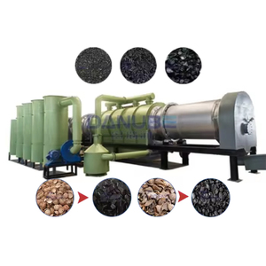 Machine de pyrolyse de biochar à processus continu, four de distillation à sec du charbon de bois, four de carbonisation des coquilles de palmiste - Product Image 1