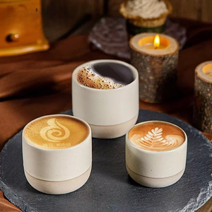 Taza de Café <span class=keywords><strong>Vintage</strong></span> Personalizable de 100ml, 180ml, 230ml, Cerámica de Porcelana, Apta para Lavavajillas y <span class=keywords><strong>Microondas</strong></span>, para Espresso, para Restaurantes y Hoteles - Product Image 3