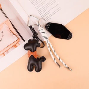 Jerapah tali kulit PU karabiner gantungan kunci liontin mewah tas tahan lama pesona untuk aksesori ponsel - Product Image 4