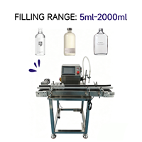 Machine de remplissage semi-automatique à pompe magnétique de bureau 5ml-2000ml, contrôlée par PLC, pour bouteilles en verre, boissons et produits chimiques