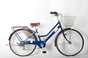 Vélo de route en alliage d'aluminium pour femmes de <span class=keywords><strong>24</strong></span> <span class=keywords><strong>pouces</strong></span> avec cadre en acier à 6 vitesses, vélo de <span class=keywords><strong>ville</strong></span> pour adultes avec système de frein à double V et panier - Product Image 2