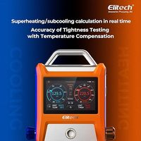 Jauge de collecteur numérique Elitech EMG-20V HVAC avec capteur de vide Raccord de climatisation HVAC en plastique avec tuyaux inclus