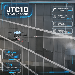 Drone de nettoyage JTC10, nettoyeur haute pression, système de lavage de fenêtres aérien à distance pour l'entretien des bâtiments, hauteur de vol de 100 m - Product Image 1