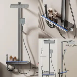 Ensemble de système de douche thermostatique mat Système de douche de salle de bain avec jets de corps de pulvérisateur