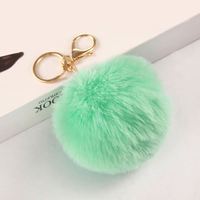 8cm Charme Auto Défense Pompons Porte-clés Sac à Main portefeuille Sacs breloques Accessoires pour femmes Boule Puff Porte-clés Pom pom porte-clés