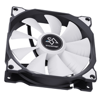 Ventilateur SNOWMAN AF120 Noir - Sans Lumière 12025 1000 tr/min Roulement Hydraulique Coussinet Anti-Vibration EVA Molex 4 Broches en Chaîne pour Refroidissement PC