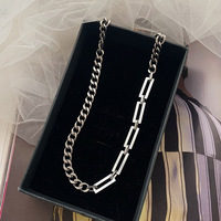 Collier en acier inoxydable doré pour femmes en gros, bijoux