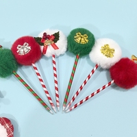 Stylo à bille en peluche de Noël, cloche d'arbre de Noël, étoile de Noël, stylo à bille de dessin animé, petit stylo cadeau de publicité de vacances
