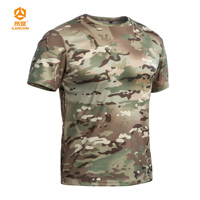 T-shirt d'été décontracté amincissant T-shirt à manches courtes camouflage pour hommes