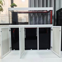 Meilleur choix : Grand aquarium transparent sur pied, séparateur de pièce, éclairage LED USB, grand aquarium
