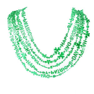 Set Kalung Manik-manik Hijau Cerah, Aksesoris Perhiasan Berlapis-lapis yang Dapat Disesuaikan untuk Hari St. Patrick dan Pakaian Pesta Festival - Product Image 4